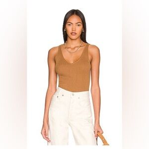 NWT | Revolve x Stitches & Stripes Knit Tank in Brown 100% cotton| Size S